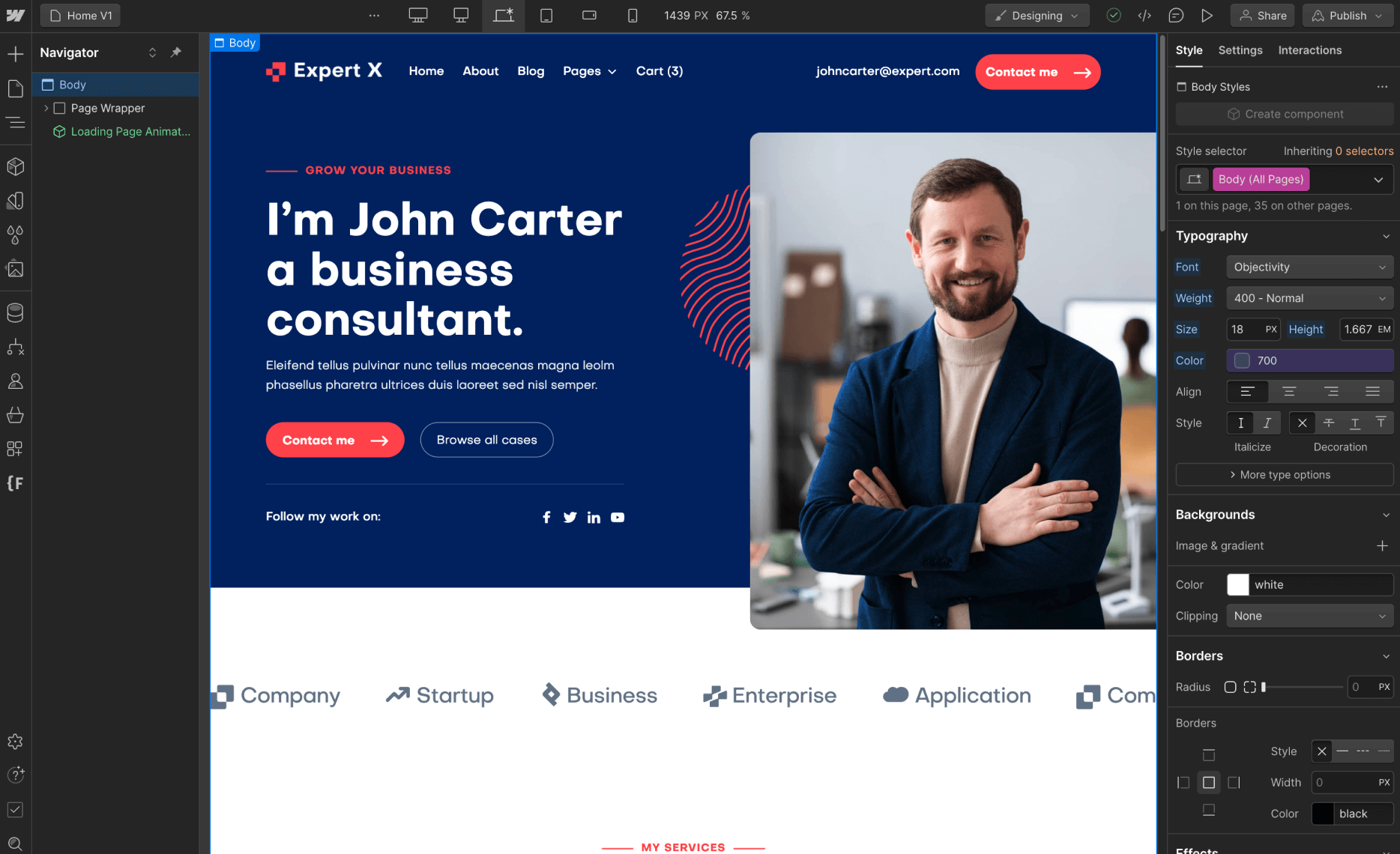 Start Here - Expert X - Webflow Ecommerce website template
