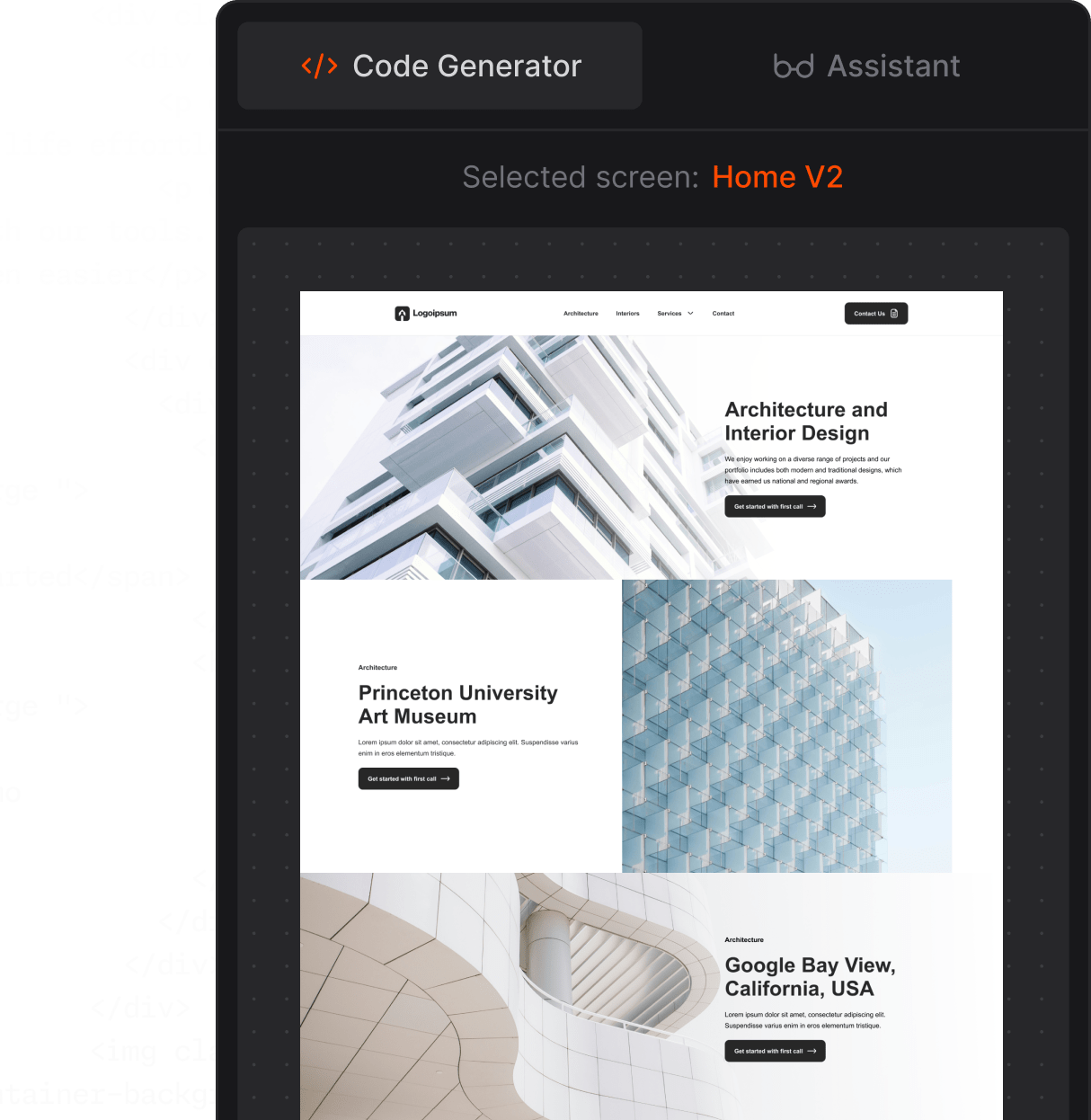Design to code AI tools - Codejet