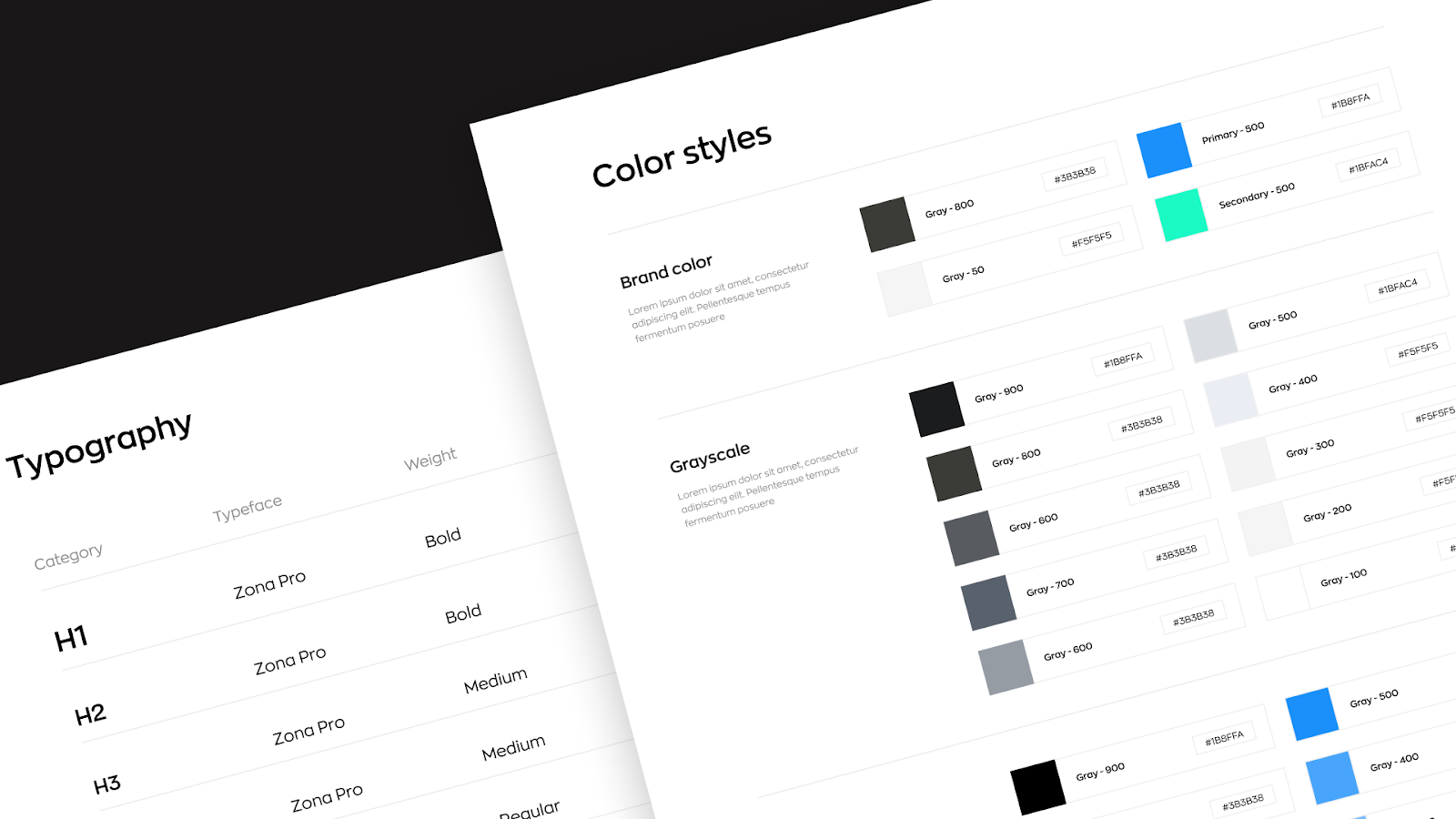 color styles and typography