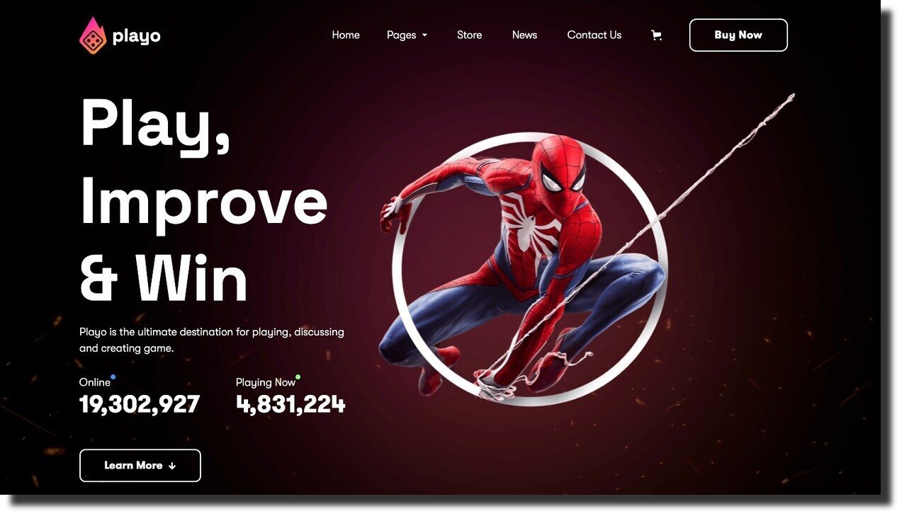 Top 22 Free Gaming Website Templates | 128 Digital
