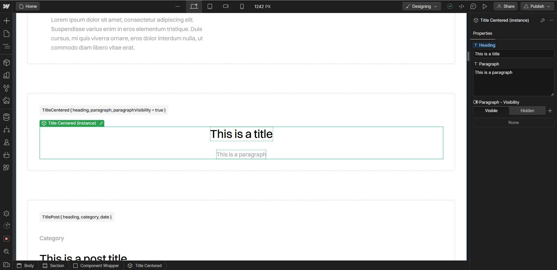 Title component variation 3