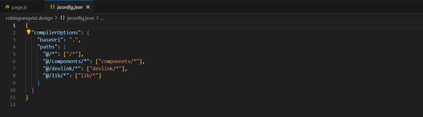 Devlink folder alias in Next.js