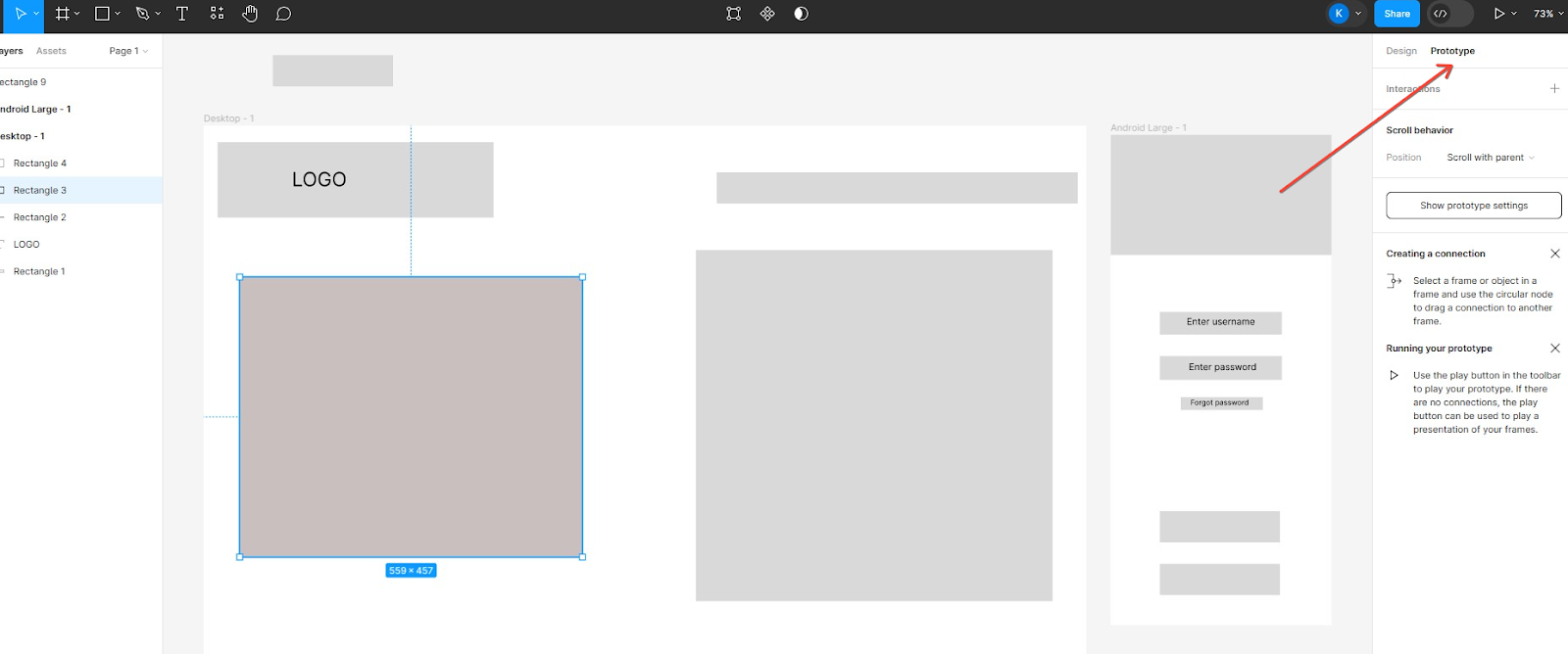 Prototyping on Figma