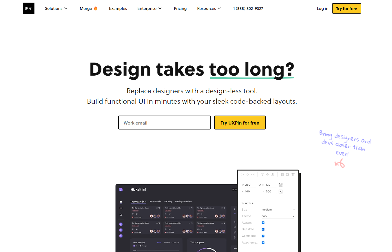 UXPin.com's homepage