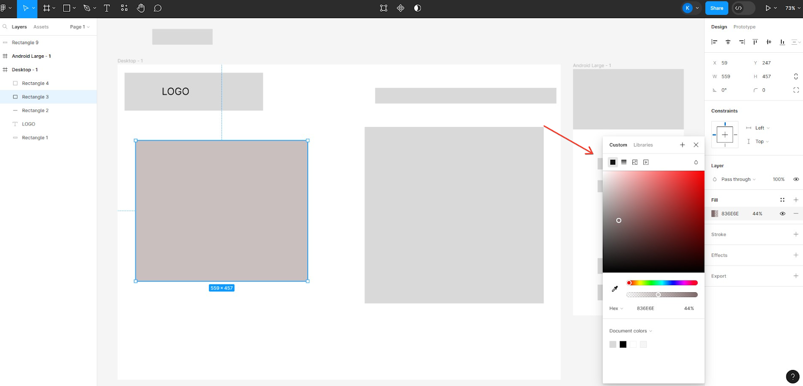 Customizing colors on Figma