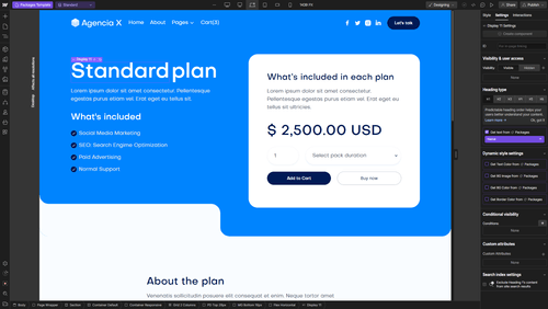 Agencia X - Webflow Template And UI Kit Ecommerce Page