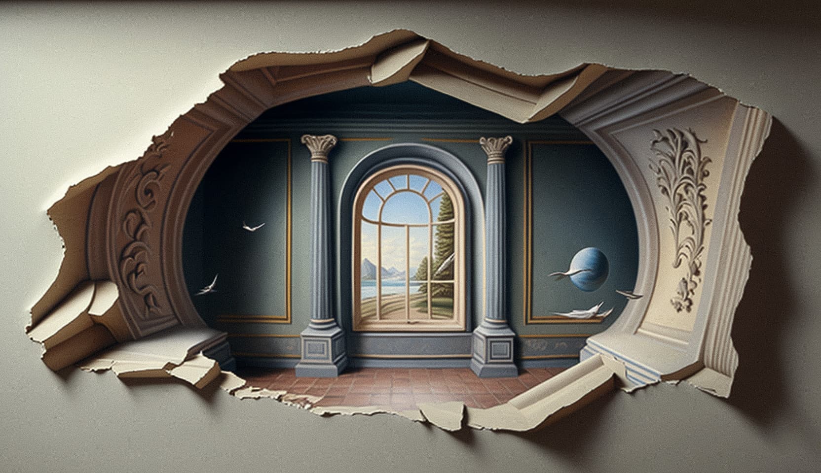 Trompe l'oeil Midjourney style | Andrei Kovalev's Midlibrary