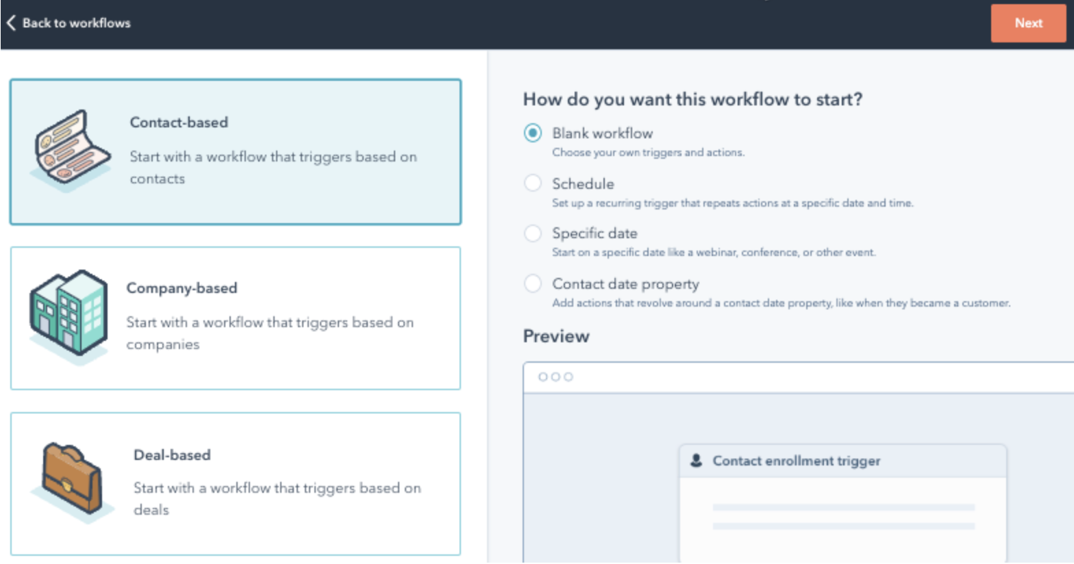 How to create a workflow in HubSpot