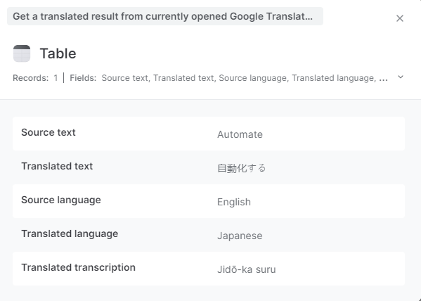 Instantly Extract Translations from Google Translate | Bardeen