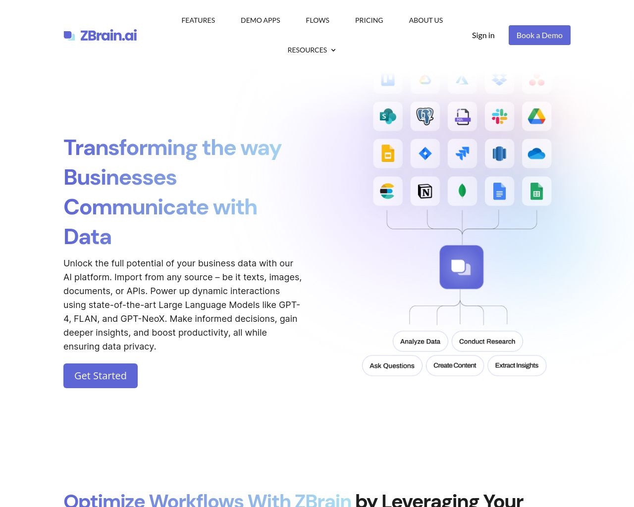 ZBrain - Transforming the way Businesses Communicate with Data